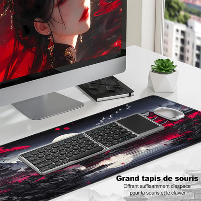 Alfombrilla Ratón XXL 900 X 400 Mm Mejora La Precisión Y La Velocidad Con Base Antideslizante Y Bordes Cosidos 