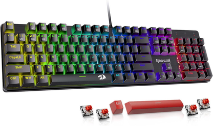 Teclado Gaming Mecánico con Interruptores Rojos y Anti-Ghosting
