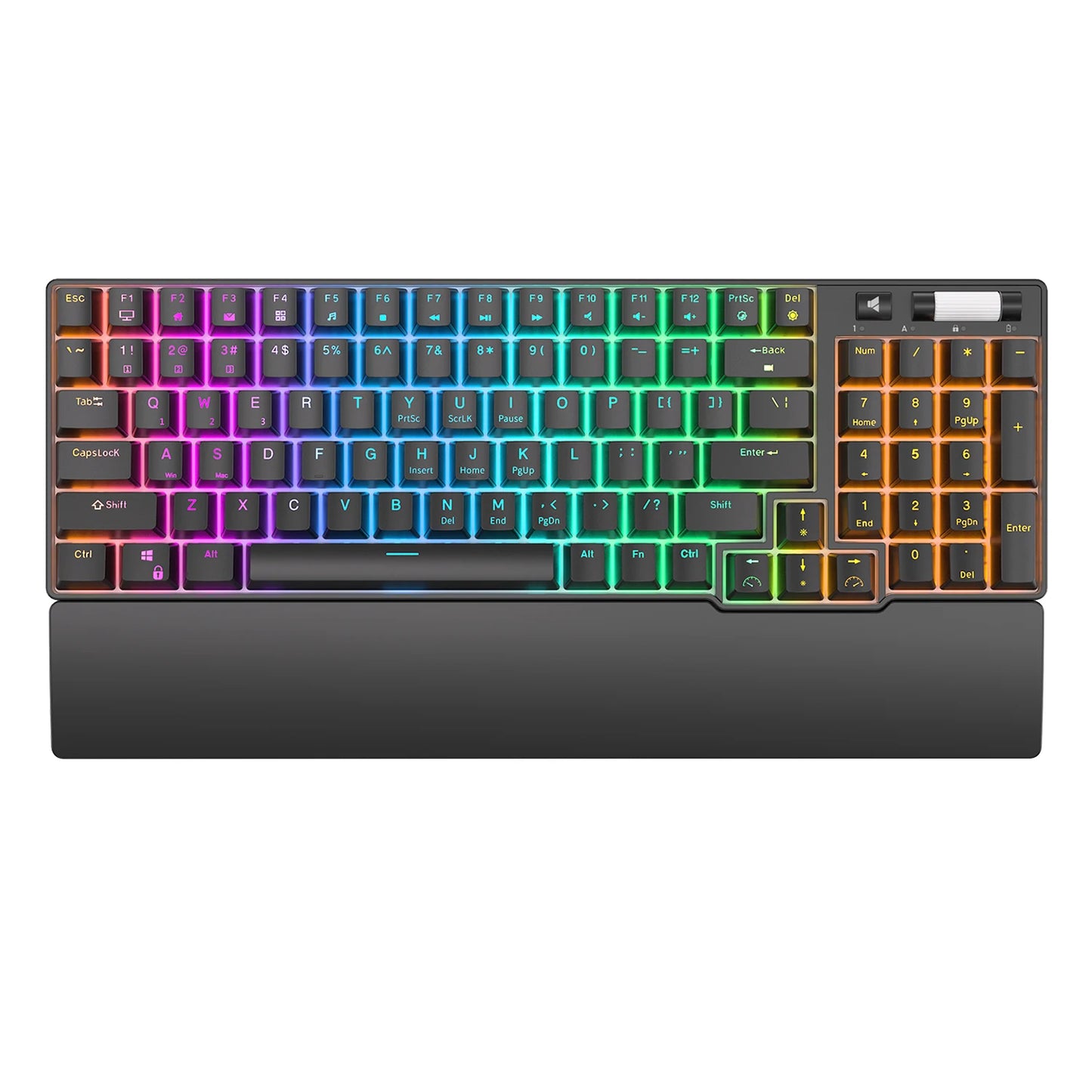 Teclado Mecánico e Inalámbrico ROYAL KLUDGE 96 RGB Tri-Mode BT5.0/2.4G/USB-C Hot-Swappable de 96 Teclas