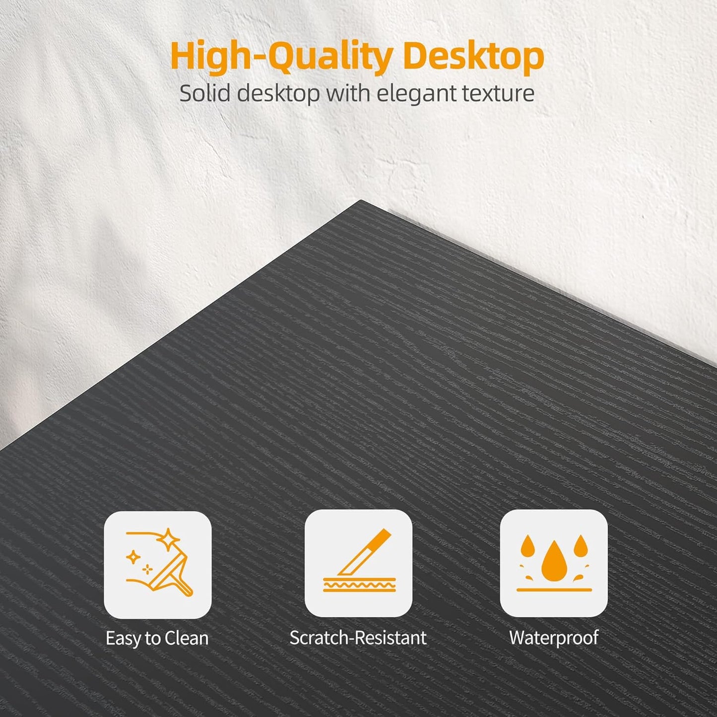 Escritorio Gaming en Forma de L Pequeño , con Tomas de Corriente, Estantes Reversibles para Estudio, Mesa de Escritura para Hogar, Oficina, Dormitorio o Sala de Estar, 40 Pulgadas, Negro