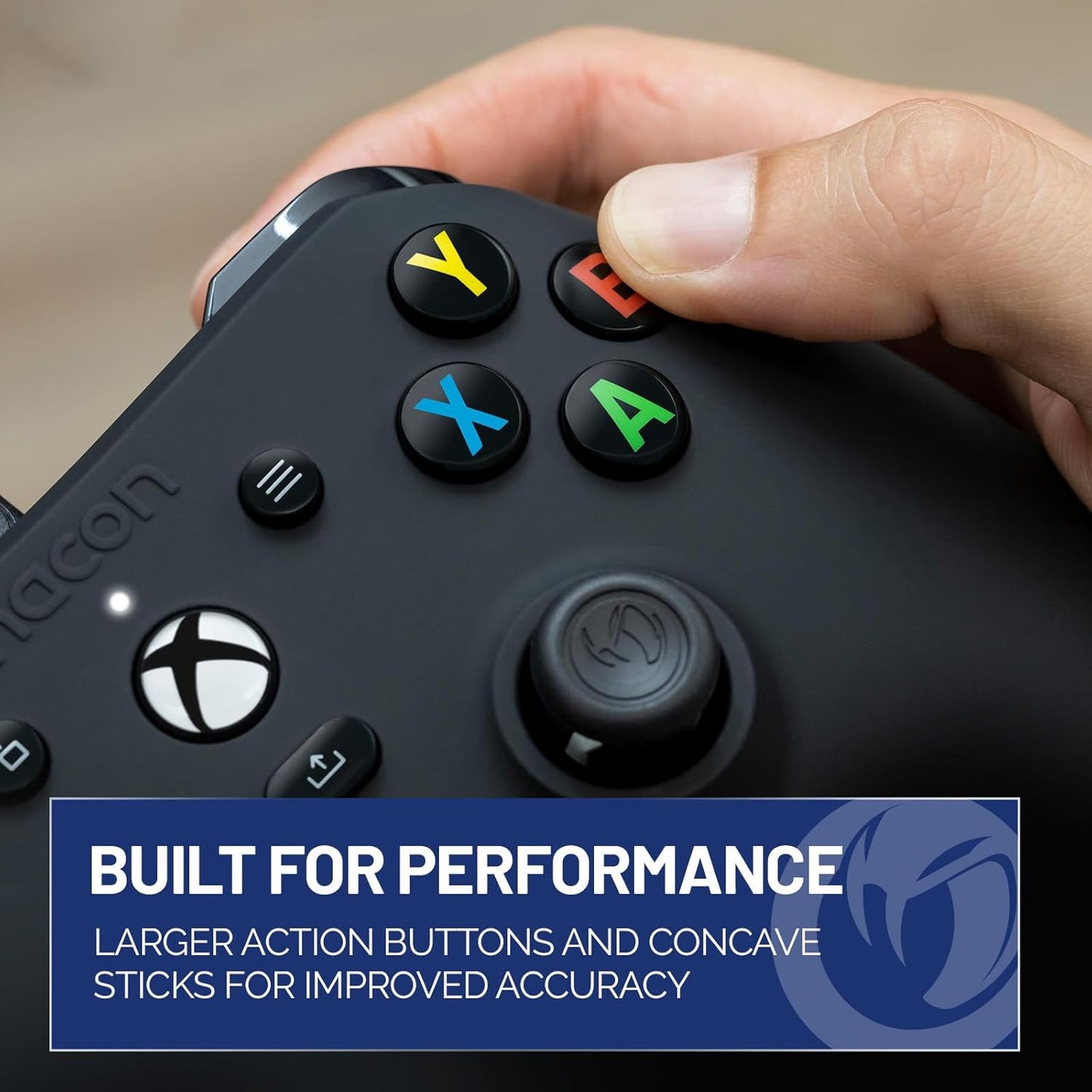 EvoMando con cable Evol-X Pro con licencia oficial para Xbox Series X|S, Xbox One y PC - Botones traseros asignables - Motores de vibración duales