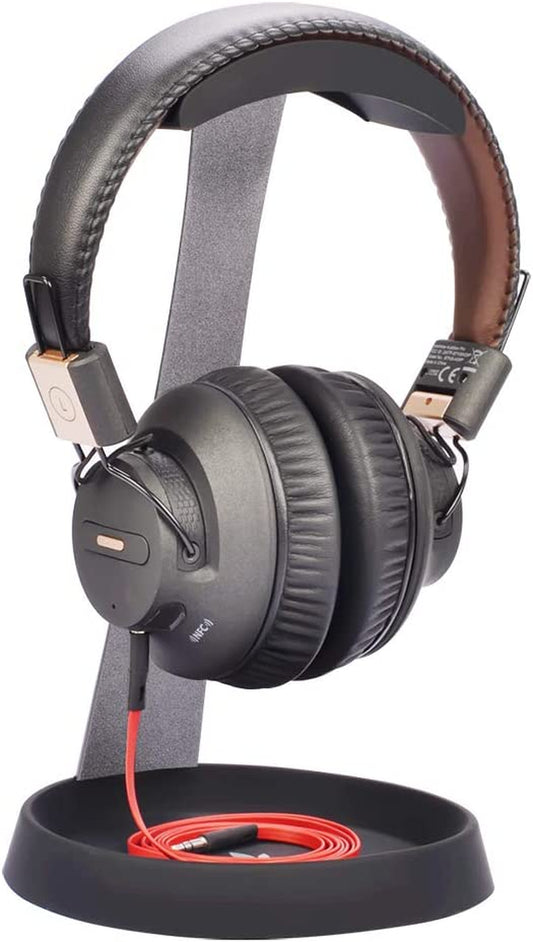 Avantree HS102 - Universal Soporte Auriculares De Metal Y Silicona Con Bandeja Para Apoyar Cables,Válido Para Auriculares Sony, Bose, Shure, Jabra, JBL, AKG, Para Juego Y Pantalla