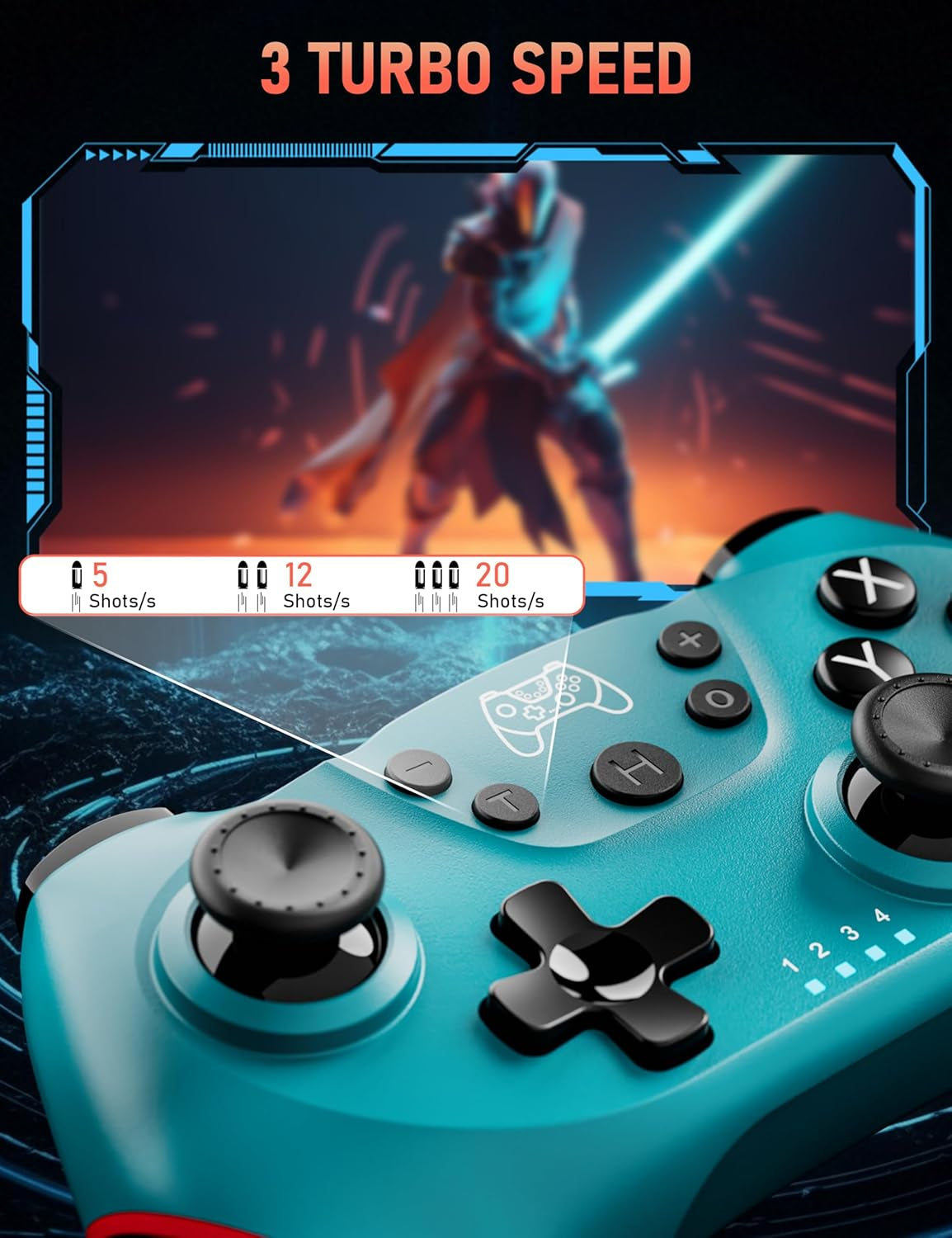 Mando Para Switch, Mandos Switch Inalambricos Para Switch/Switch 2/Lite/Oled Con Wake Up, Mando Pro Controller Mando Pc Con Gyro Axis/Dual Shock/Función Turbo Y Captura De Pantalla
