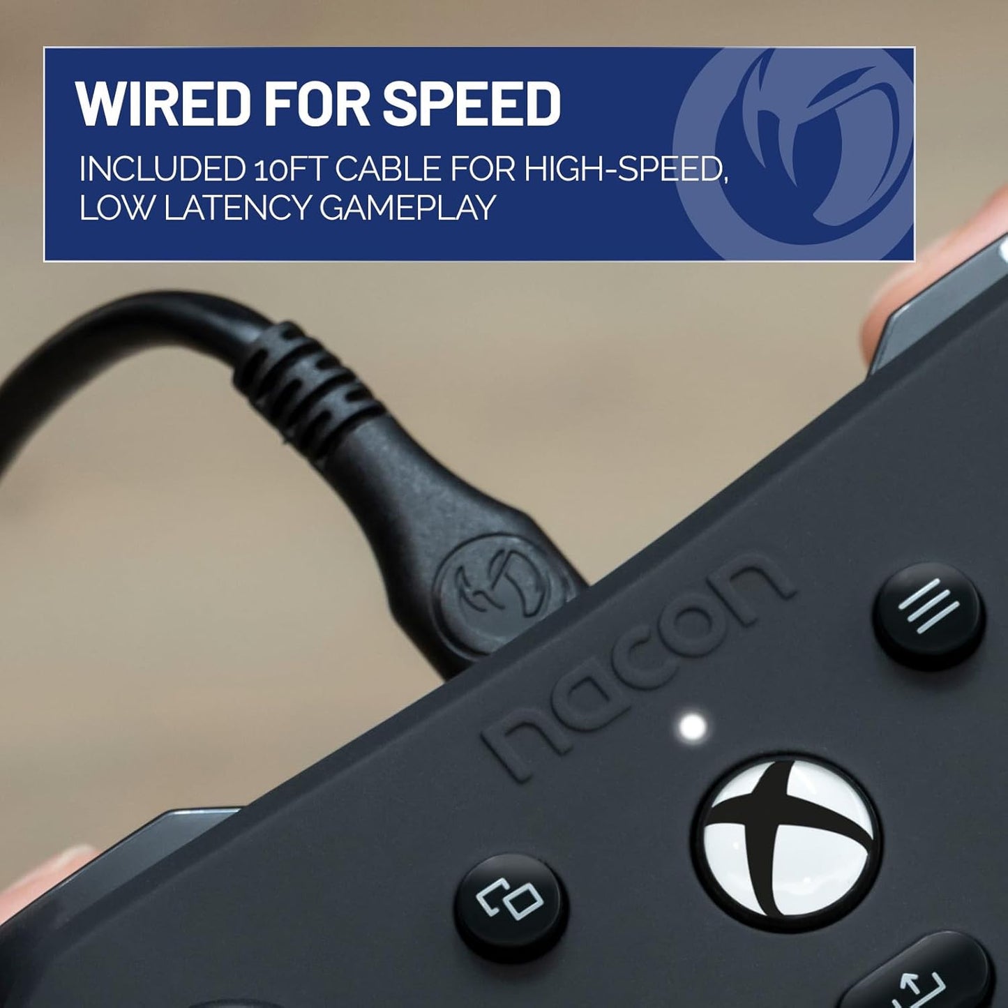 EvoMando con cable Evol-X Pro con licencia oficial para Xbox Series X|S, Xbox One y PC - Botones traseros asignables - Motores de vibración duales