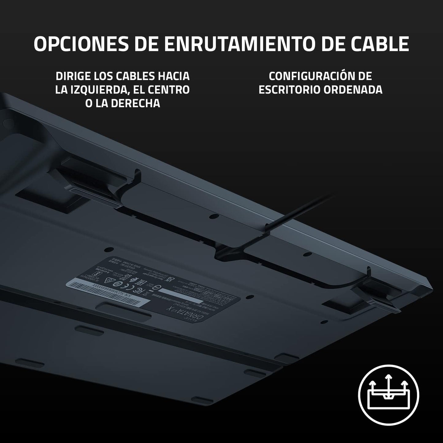 Razer Ornata V3 X - Interruptores De Membrana Silenciosos, Teclas Recubiertas De Rayos UV Negro