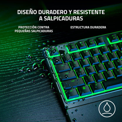 Razer Ornata V3 X - Interruptores De Membrana Silenciosos, Teclas Recubiertas De Rayos UV Negro