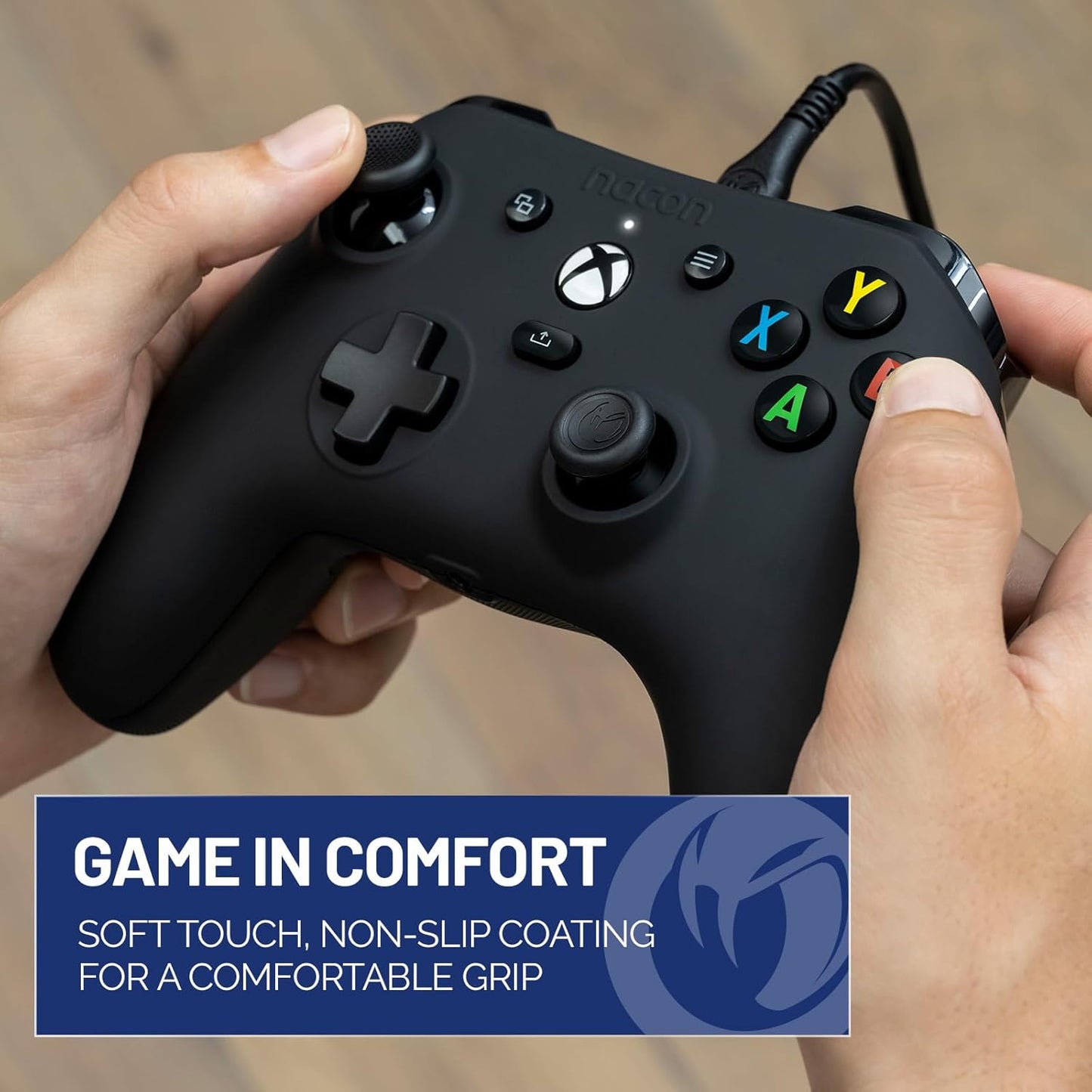 EvoMando con cable Evol-X Pro con licencia oficial para Xbox Series X|S, Xbox One y PC - Botones traseros asignables - Motores de vibración duales