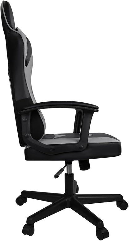 Silla Gaming Ergonómica Reclinable Con Cojín Lumbar Y Cervical | Respaldo Alto Acolchado | Altura Ajustable | Ruedas Giratorias 360° Y Reposabrazos 