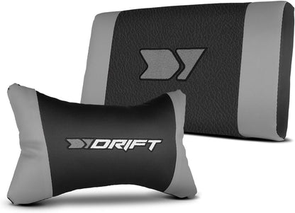 DRIFT GAMING DR35 – Silla Gaming Ergonómica Profesional Con Soporte Lumbar Y Reposabrazos 2D Ajustables, Reclinable 135°, Base Robusta, Ruedas Silenciosas, Tapizado En Cuero Sintético, Negro Y Gris